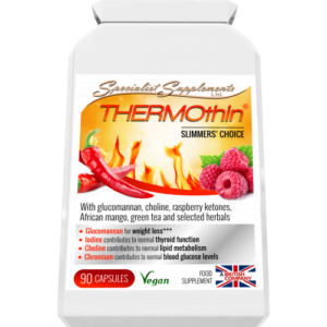 THERMOthin Natural Slimming Supplement 90 capsules: Herbal fat burner, energy support and weight loss supplement   